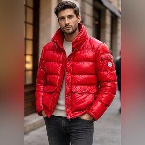Moncler Bold Scarlet Puffer Jacket
